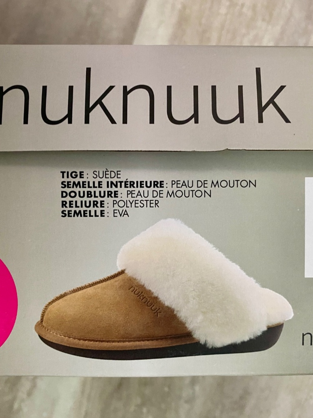 Ladies Nuknuuk Slippers Size 11 Suede Sheepskin NEW with Tags & Box - Picture 13 of 14